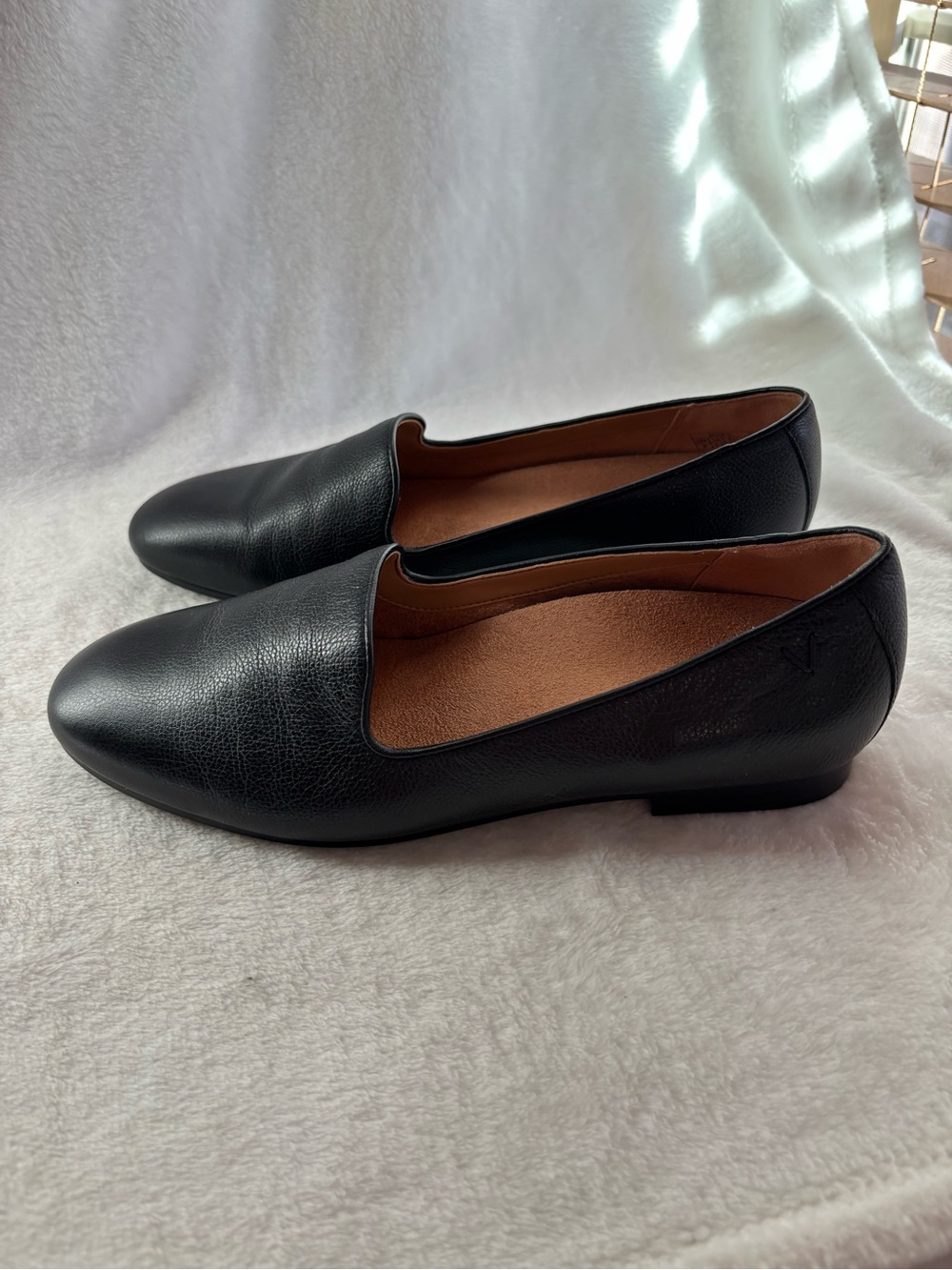 Vionic Willa II 2.0 Loafer Black Nappa Leather Size 8 Wide